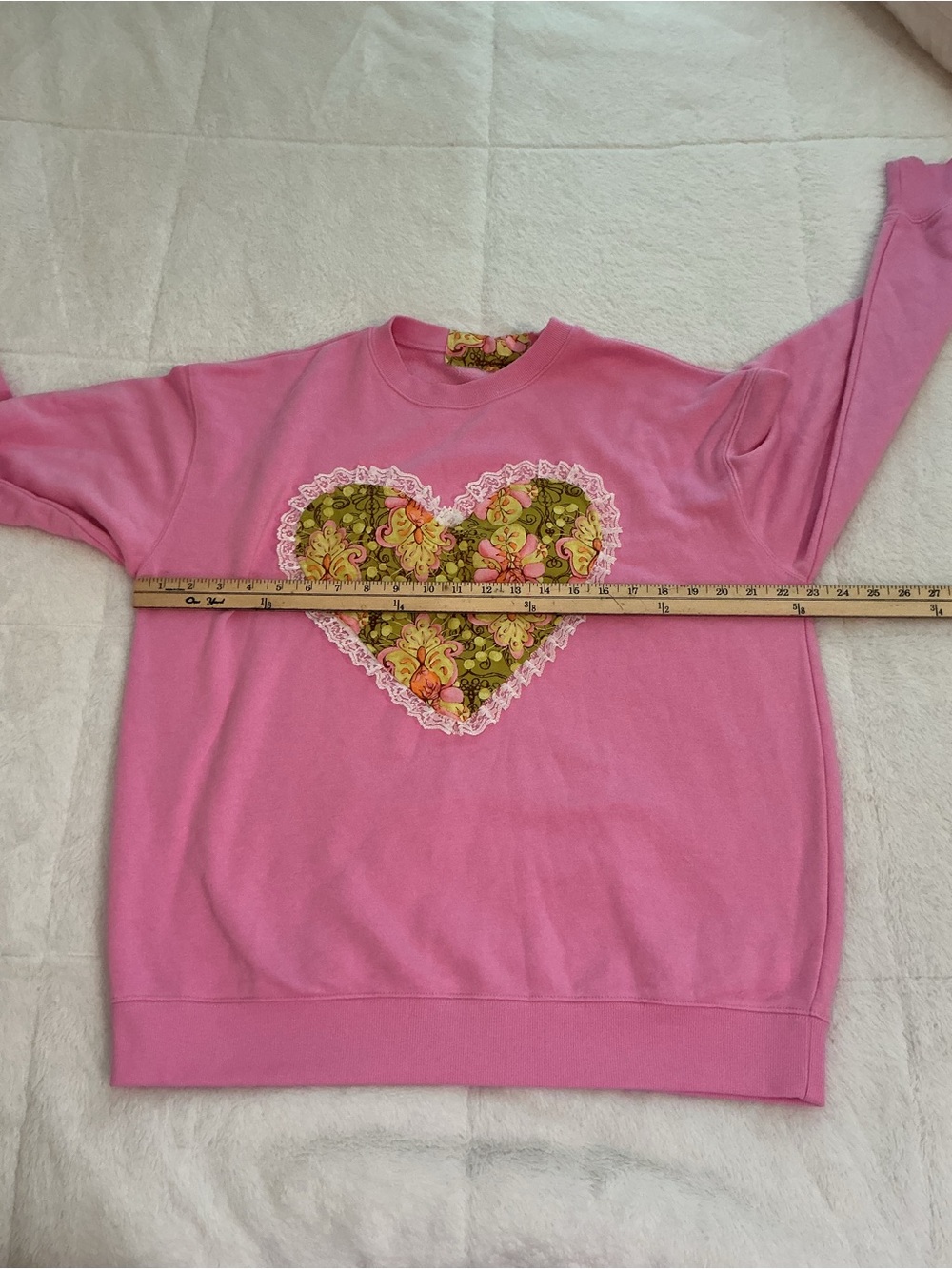 Pink Heart Appliqué Sweatshirt - Picture 4 of 6